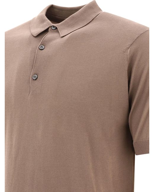 John Smedley Brown "Adrian" Polo Shirt for men