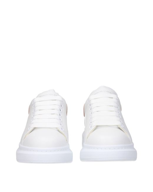 Alexander McQueen White Sneakers New Tech Leather/Clay