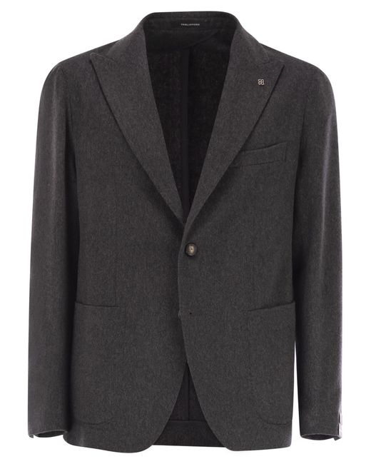 Tagliatore Black Cashmere And Silk Jacket for men