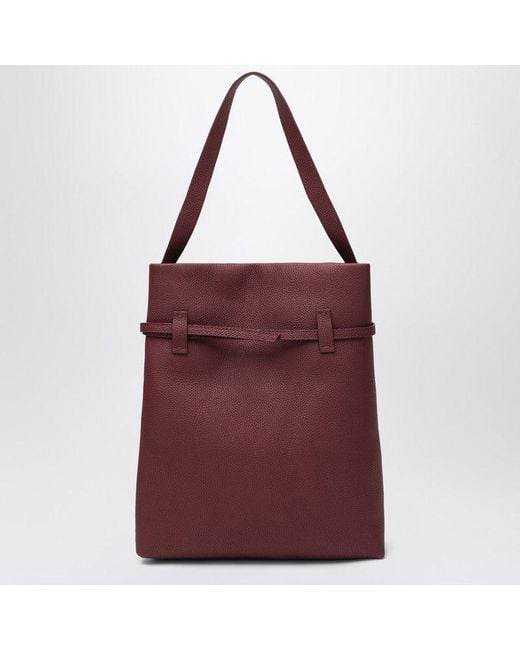 MANU Atelier Red Tote Du Jour Suede Tote Bag