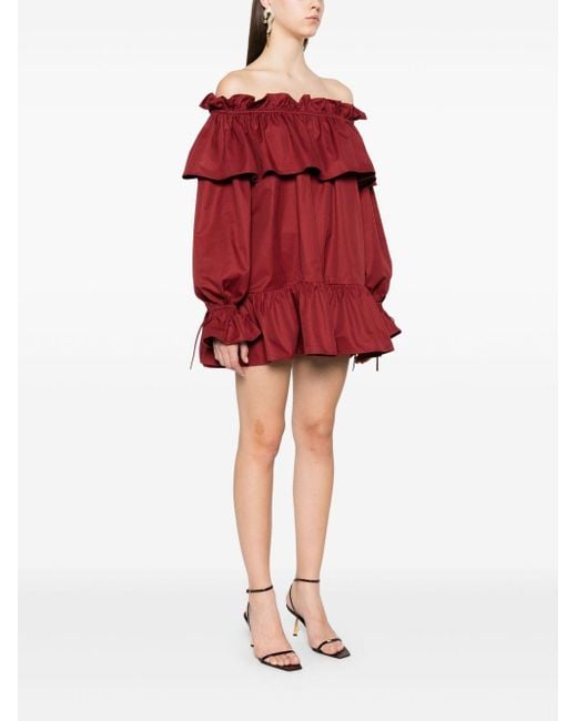 Saint Laurent Red Cotton Dresses