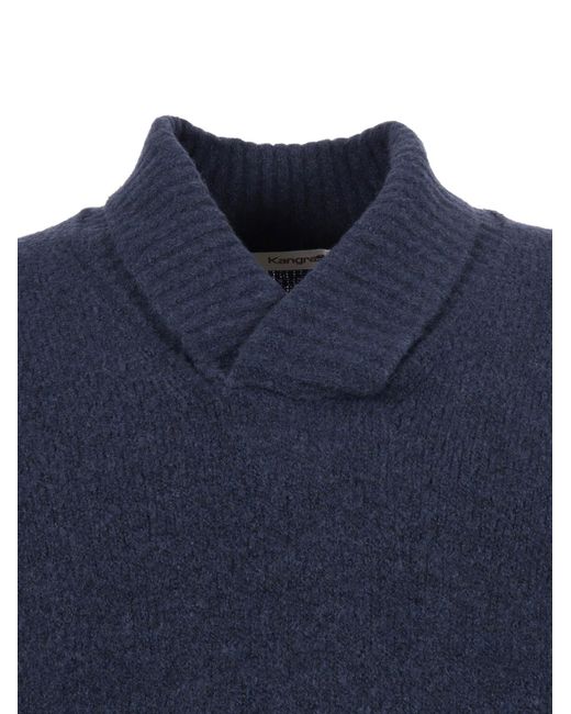 Kangra Cashmere Blue Pullover Rasato Calato