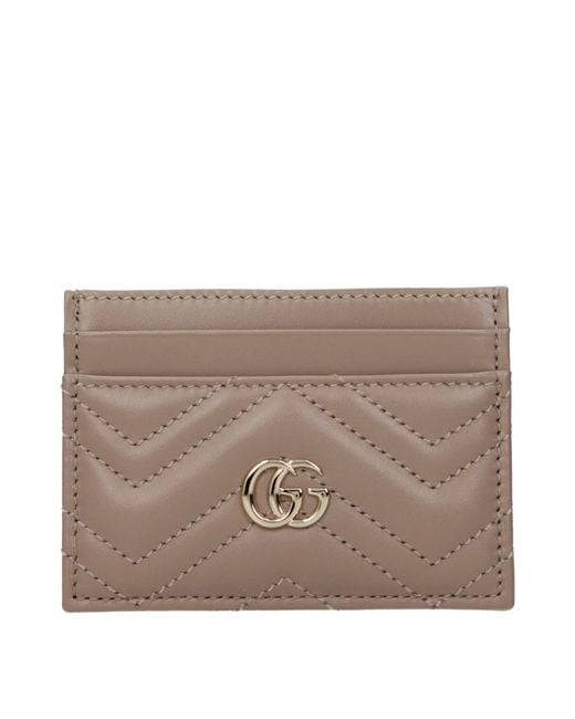 Gucci Brown Leather Document Holder/Taupe