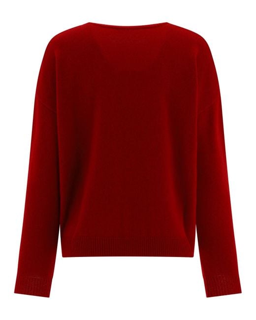 Wool e Cashmere Knit Jumper di Max Mara in Red