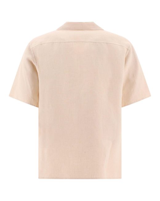 Auralee Natural "Double Cloth" Linen Shirt for men