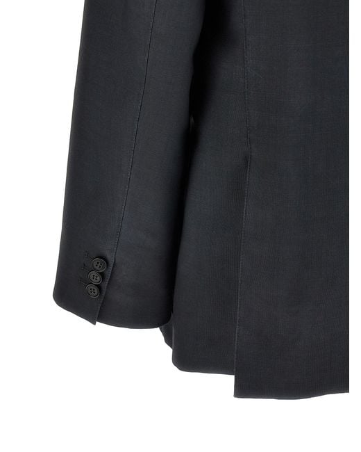 Maison Margiela Black Mohair Wool Blazer for men