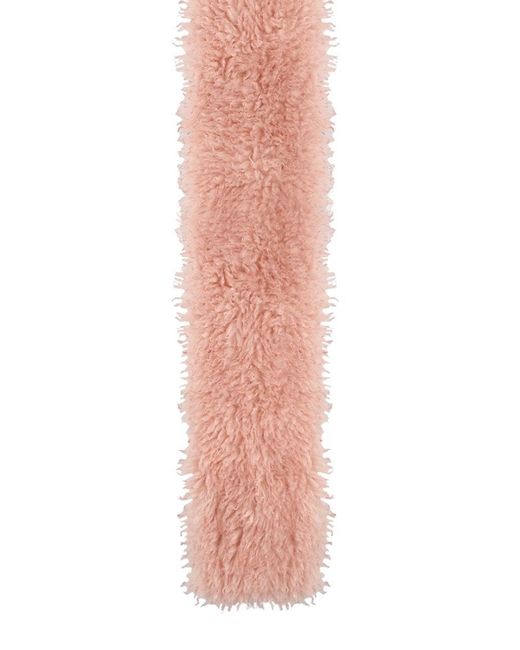 Ganni Pink Recycled Polyester Scarf