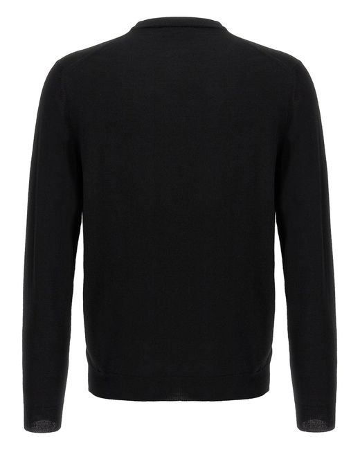 Zanone Black Flexwool Wool Sweater
