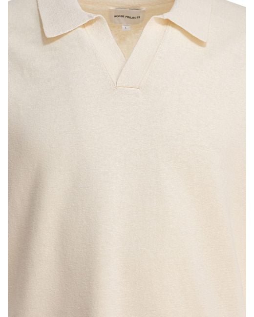 Norse Projects Natural "Leif" Polo Shirt for men