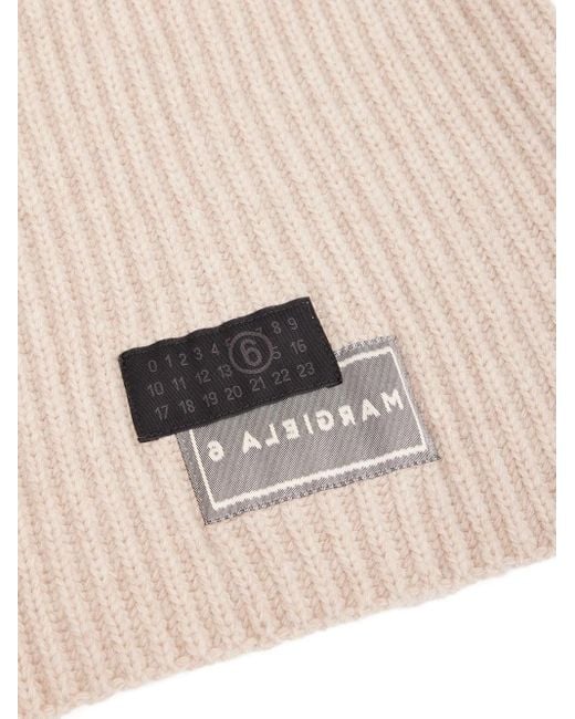 MM6 by Maison Margiela Brown Ribbed Balaclava