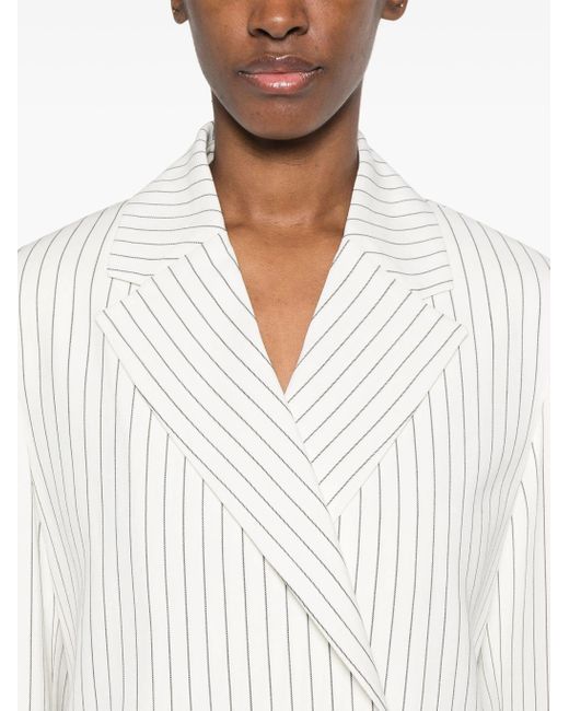 Loulou de Saison White Double-Breasted Jacket Clothing