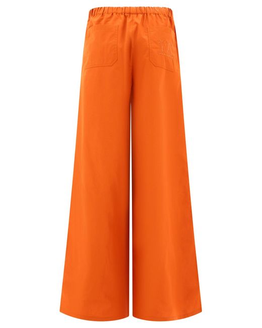 Pantalon de popline large Max Mara en coloris Orange