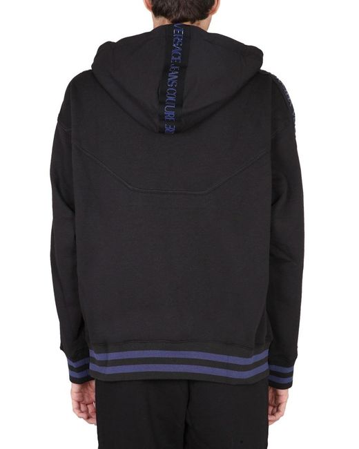Versace Jeans Couture Black Logo Hoodie for men