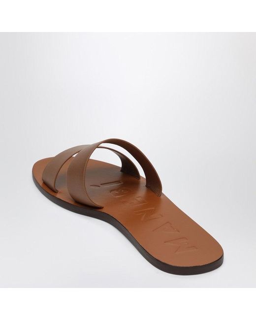 Manebí Brown Leather Sandals With Straps