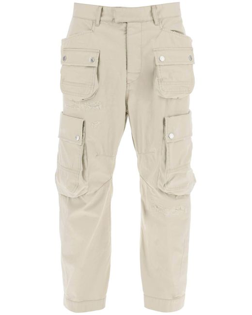 DSquared² Natural Multi Pocket Cargo Pants