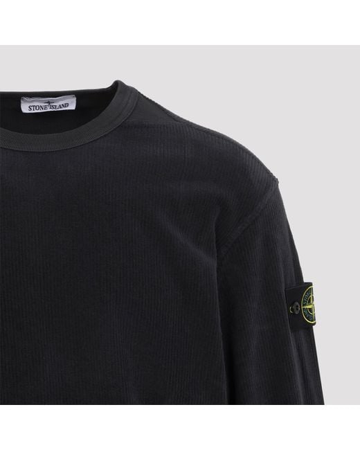 Stone Island Black Regular Sweatshirt for men