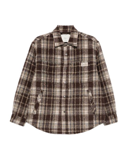 DUNST Flanel Checked Shirt in het Brown
