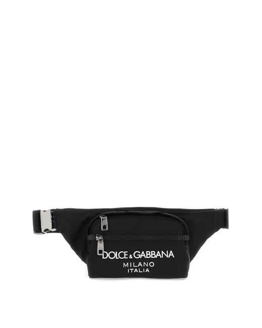Marsupio In Nylon Con Logo di Dolce & Gabbana in Black da Uomo