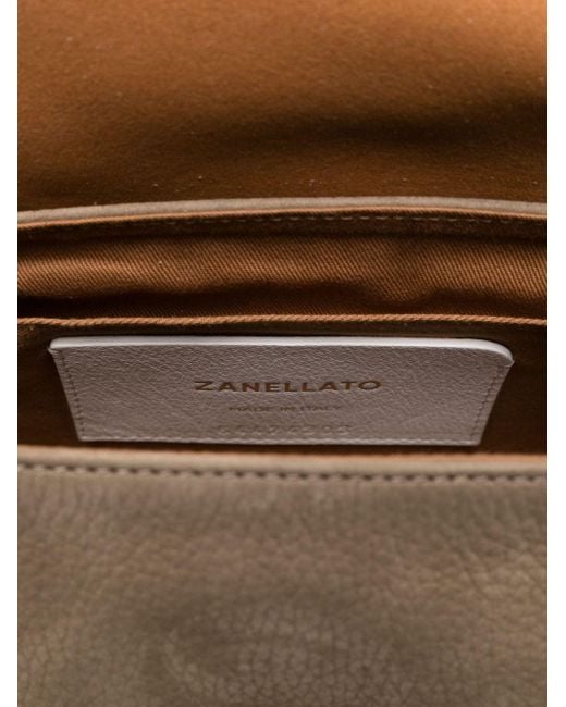 Zanellato Postina Jones Baby Suede Lederen Handtas in het Natural