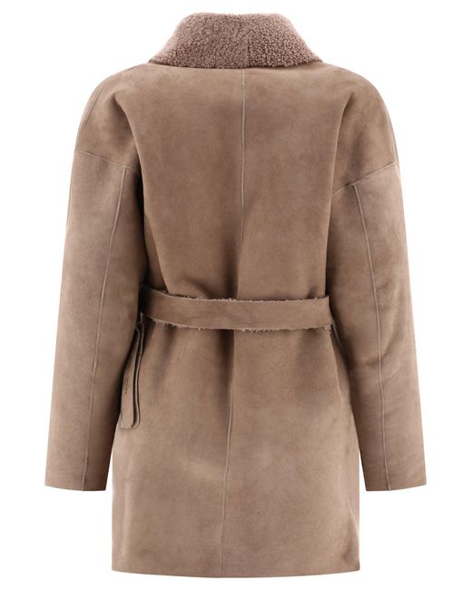 Salvatore Santoro Brown Leather And Shearling Jacket