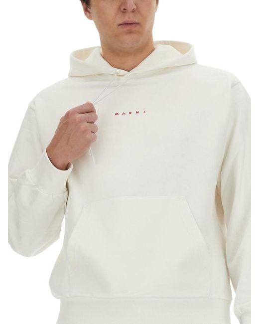 Marni Blue Sweatshirt With Logo for men