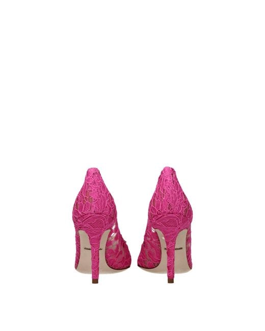 Dolce & Gabbana Pink Dolce&Gabbana Décolleté Donna Tessuto Fuxia