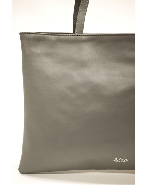 LA ROSE Brown Tote Bag Grigio