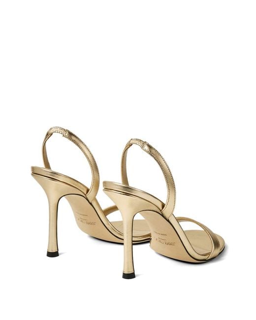 Jimmy Choo Metallic Jenn Leather Sandals