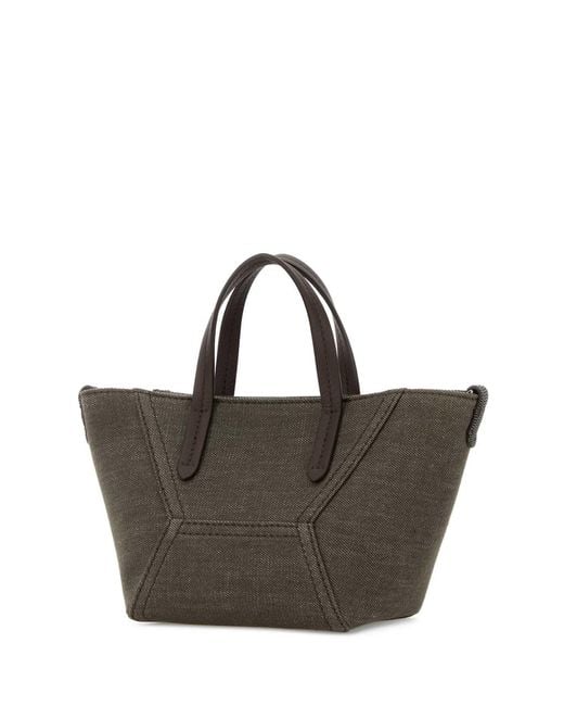 Brunello Cucinelli Brown Fabric Handbag