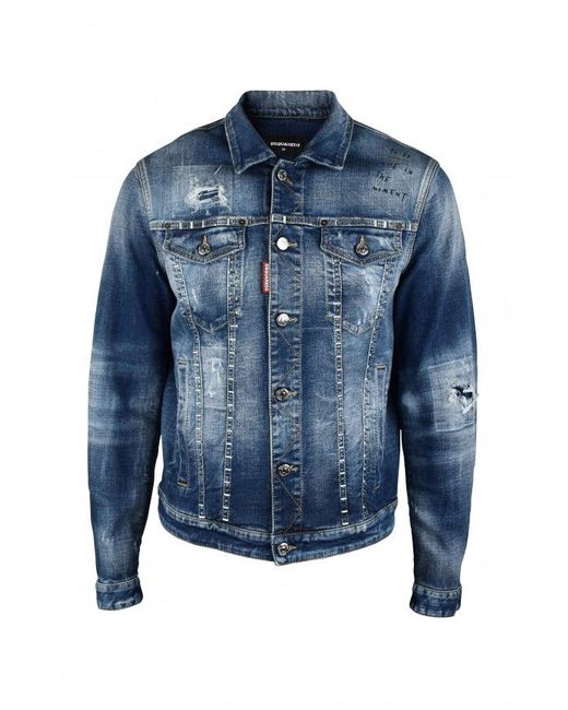 DSquared² Denim Jas in het Blue