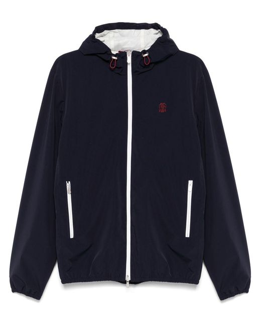 Brunello Cucinelli Jack Met Capuchon in het Blue voor heren