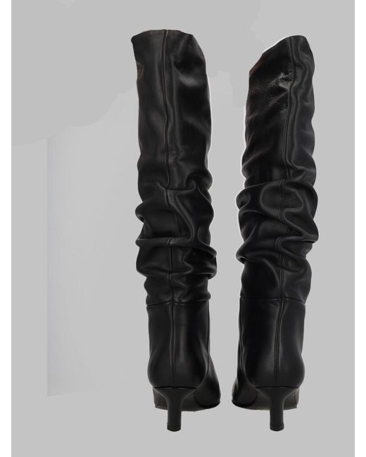 Alohas Black Stylish Leather Boots