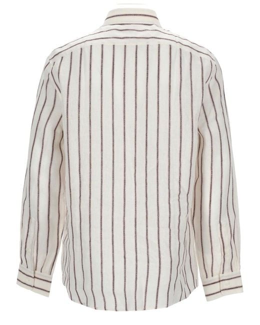 Brunello Cucinelli White Camicia for men