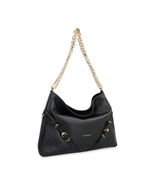 Givenchy Black Medium Voyou Chain Shoulder Bag
