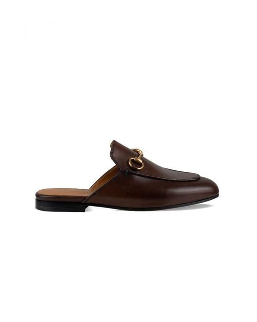 Gucci Brown Princetown Pantoffeln