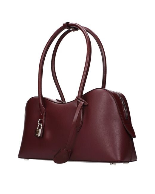 Stella McCartney Purple Stella Mc Cartney Ryder Shoulder Bags Eco Leather/Bordeaux