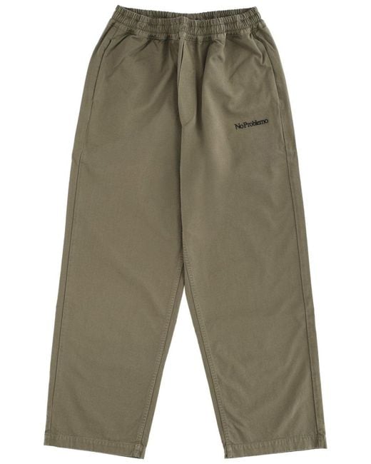 No Problemo Green Pantalone Con Logo