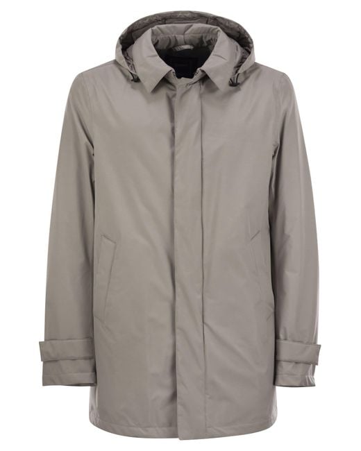 Herno Gray Laminar 2-Layer Goretex Coat for men