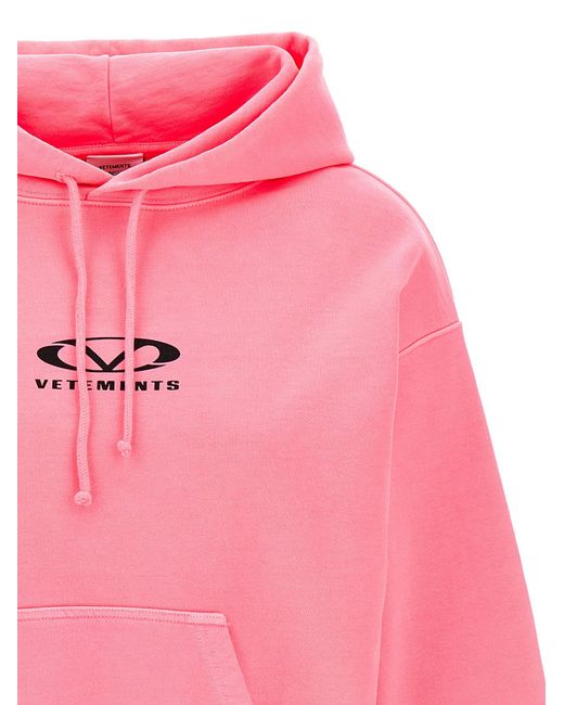 Vetements Pink 'Oval Logo' Hoodie