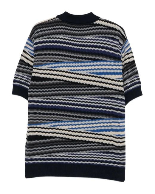 Missoni Blue Striped Polo