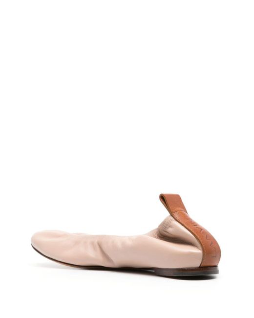 Lanvin White Sneakers Mit Runder Kappe