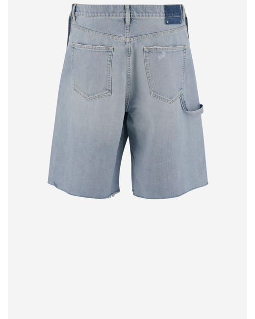 Golden Goose Deluxe Brand Blue Lived-In Effect Shorts for men