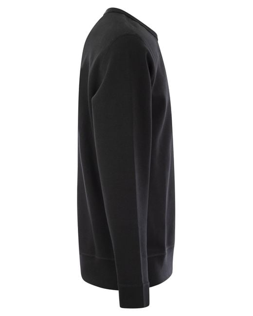 Polo Ralph Lauren Black Double Knit Crew Neck Sweatshirt