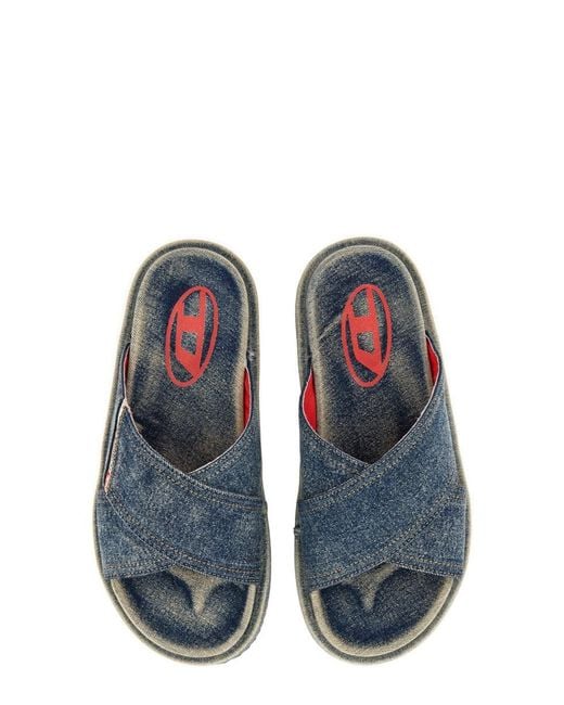 DIESEL Blue Cris Cros" Slide Sandals for men