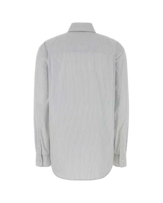 The Row Gray Regular Striped Shirt