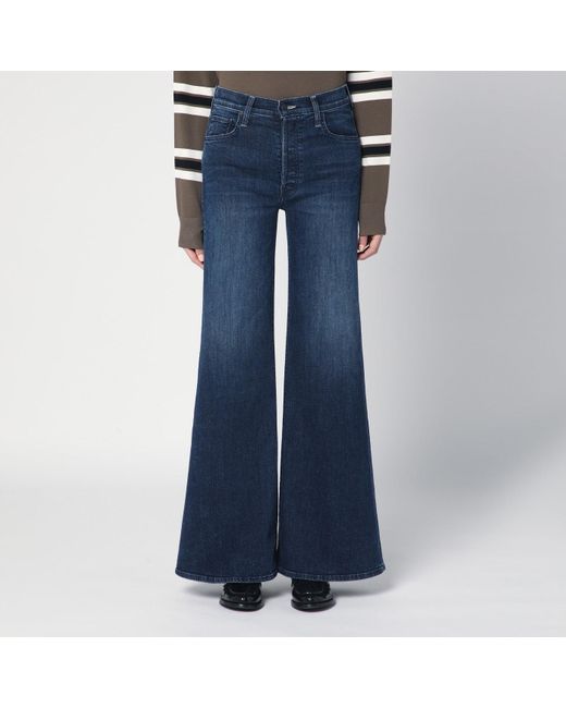 Mother Blue Faded Flared Jeans
