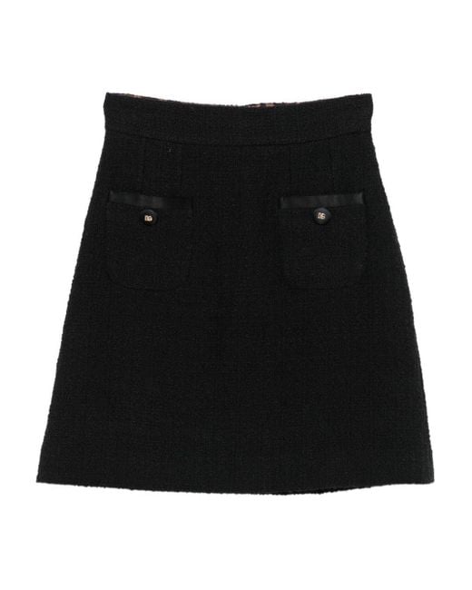 Dolce & Gabbana Black Baumwollrock
