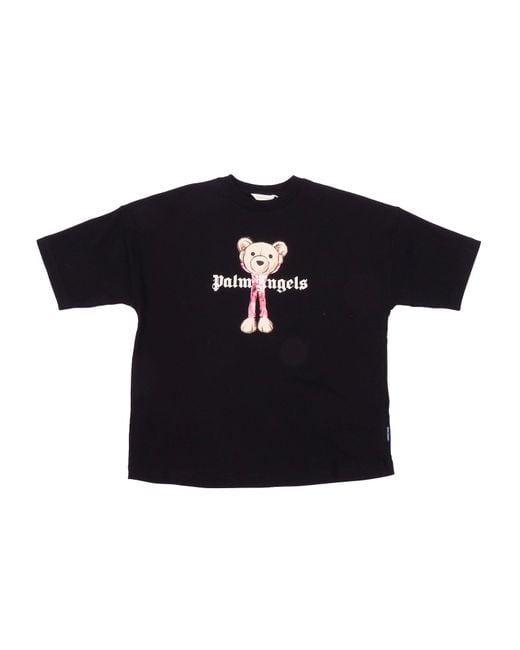 Palm Angels Black Pa Mascotte Bear Over Tee S/S Girl for men