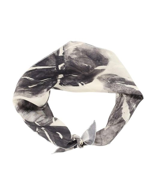 Alysi Gray Silk Scarf
