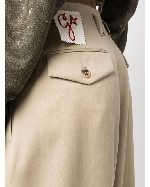 Golden Goose Deluxe Brand Natural Golden W's Pant Wide Leg Light Dry Wool Gabardine